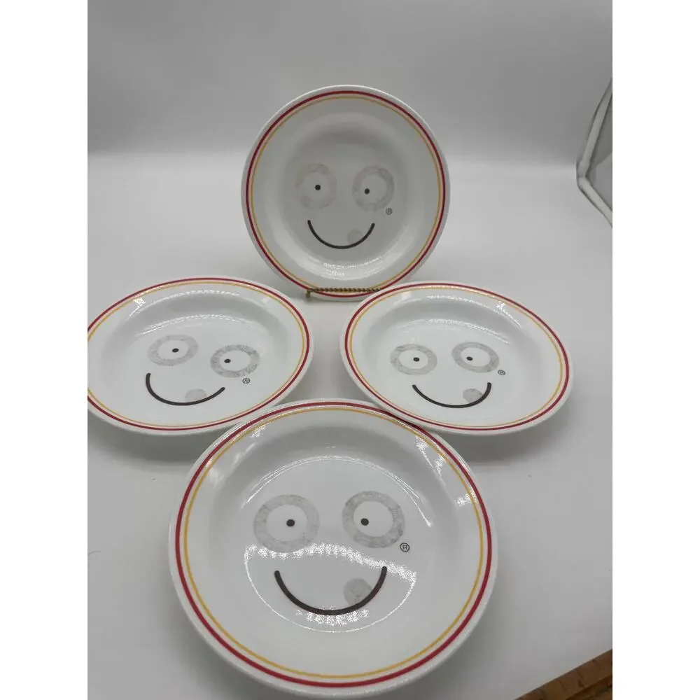 Set of 4 Spaghettios‎ HTF Vintage White Corelle 25th Anniversary Soup Salad Bowl